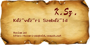 Kővári Szebáld névjegykártya